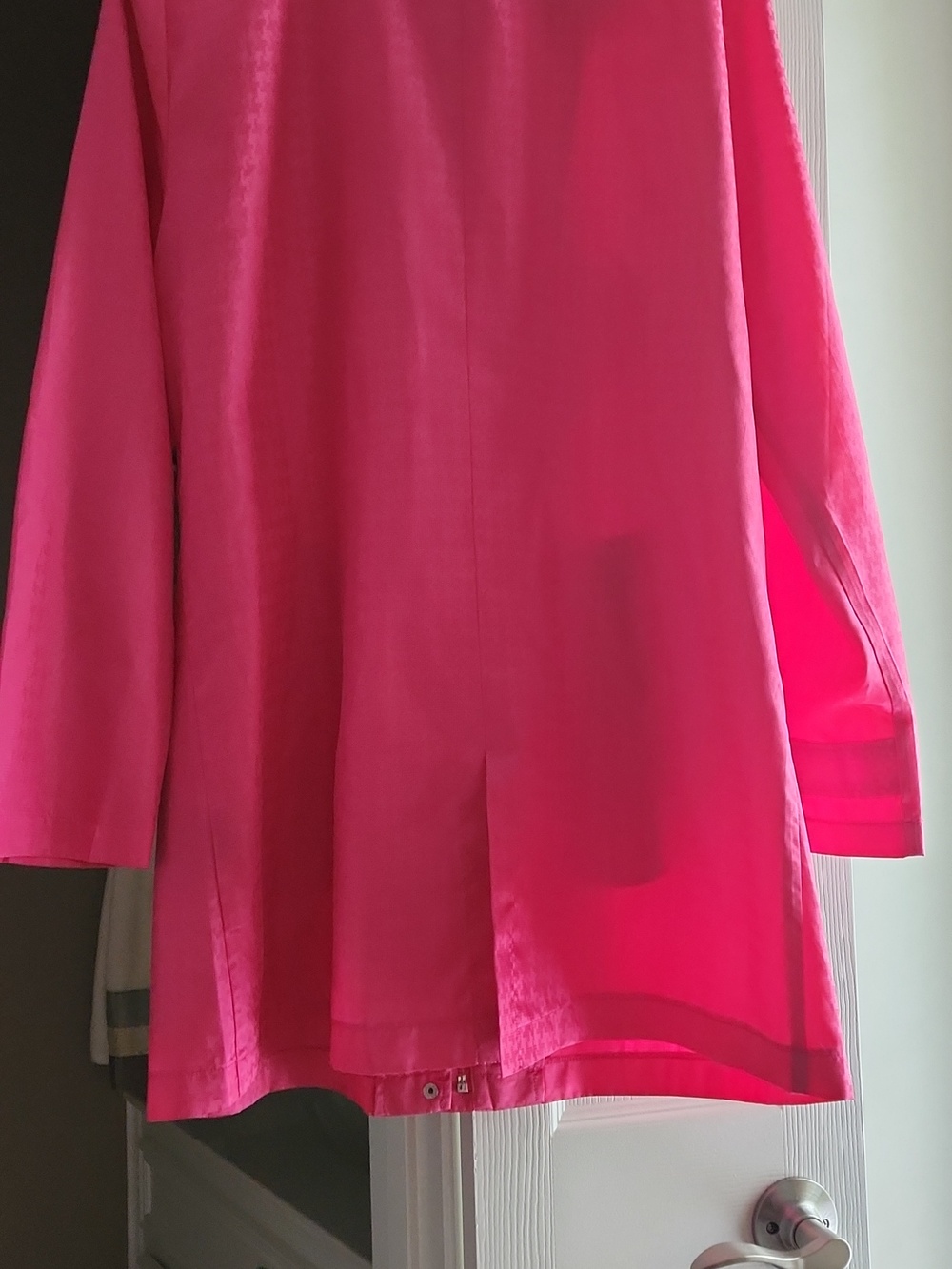 UBU Hot Pink Women's Lightweight Trench Coat - Picture 2 of 10